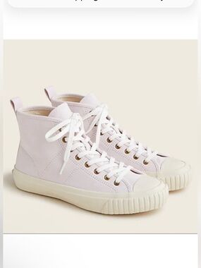J.Crew Lavender Purple Canvas High Top Sneakers Shoes Size 11 New